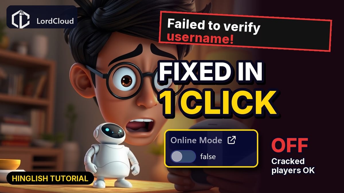 Fix Failed to verify username in 1 click on LordCloud