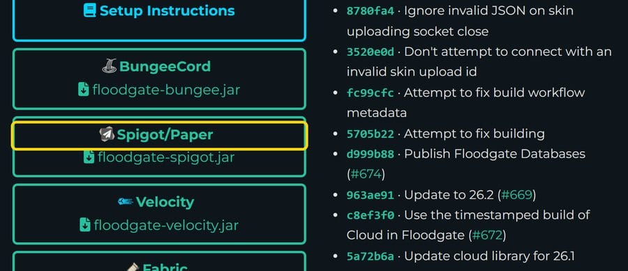 Download Floodgate for Spigot/Paper